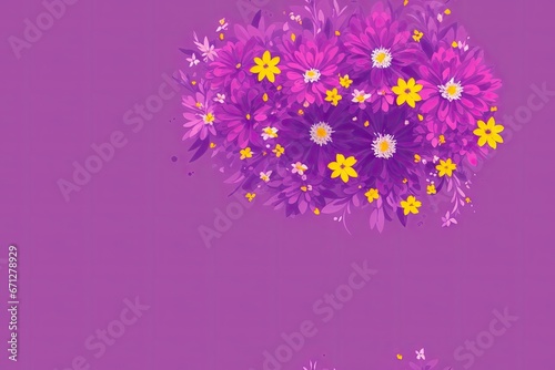 Seamless flowers pattern painting with trendy colors. Print Design, generative ai