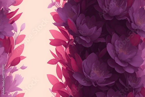 Seamless flowers pattern painting with trendy colors. Print Design, generative ai