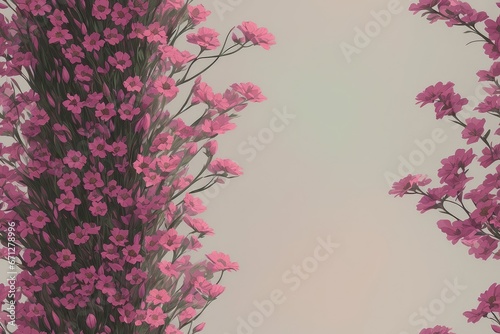 Seamless flowers pattern painting with trendy colors. Print Design, generative ai