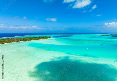 Bora Bora by drone, Feench Polynesia © Azathoth Pics