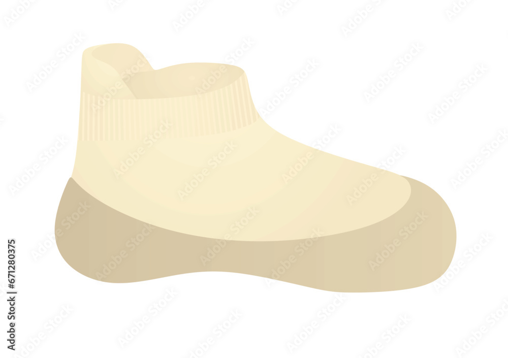 Brown baby shoe. vector illustration Brown baby shoe. vector illustration