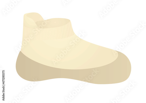 Brown baby shoe. vector illustration