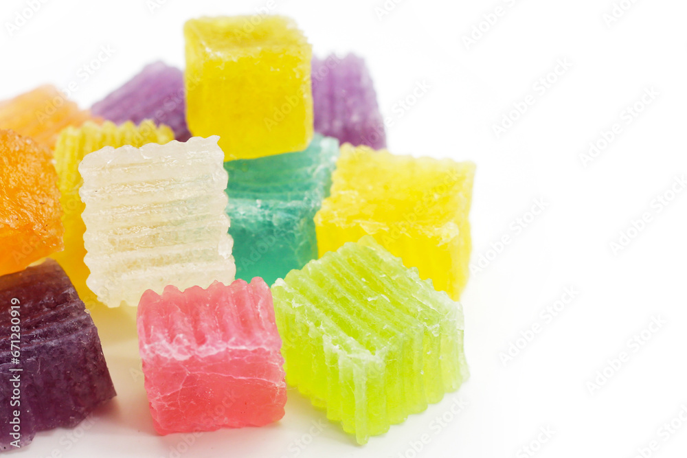 Colorful crispy jelly. Thai sweet dessert Colorful crispy jelly. Thai sweet dessert