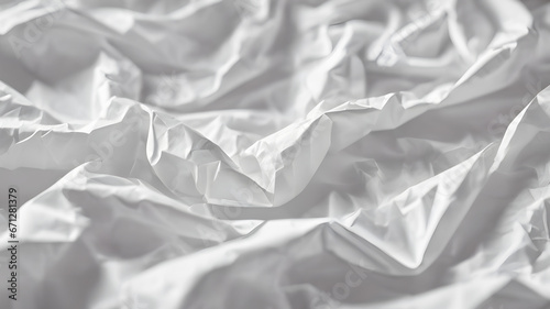 White crumpled paper background  texture pattern overlay  paper texture illustration with a transparent background