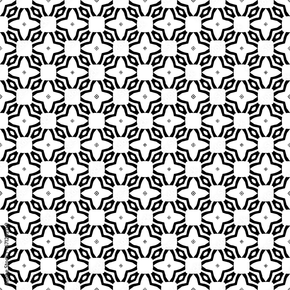 Black seamless abstract pattern. Overlay for background and backdrop. Ornamental design. PNG graphic illustration with transparent background.