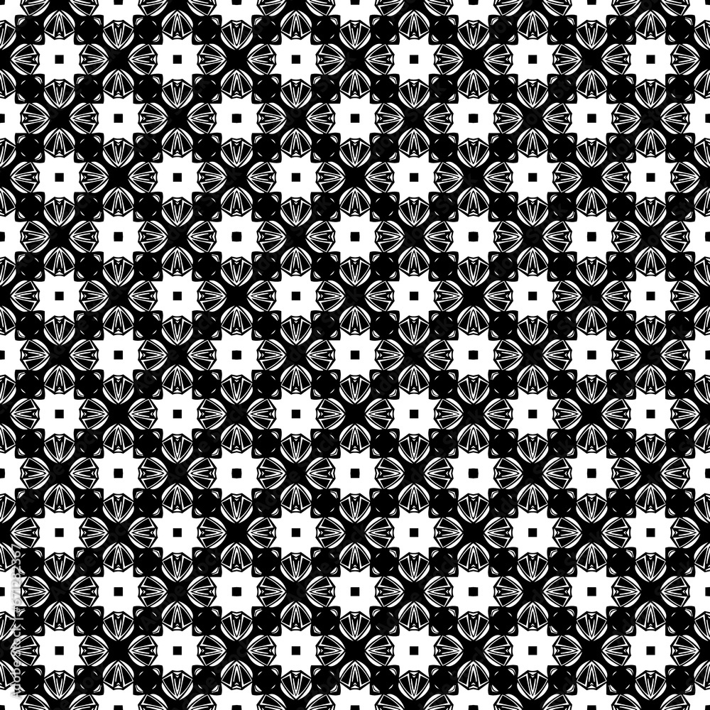 Black seamless abstract pattern. Overlay for background and backdrop. Ornamental design. PNG graphic illustration with transparent background.