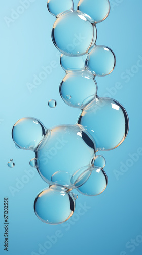 A group of bubbles floating in the air