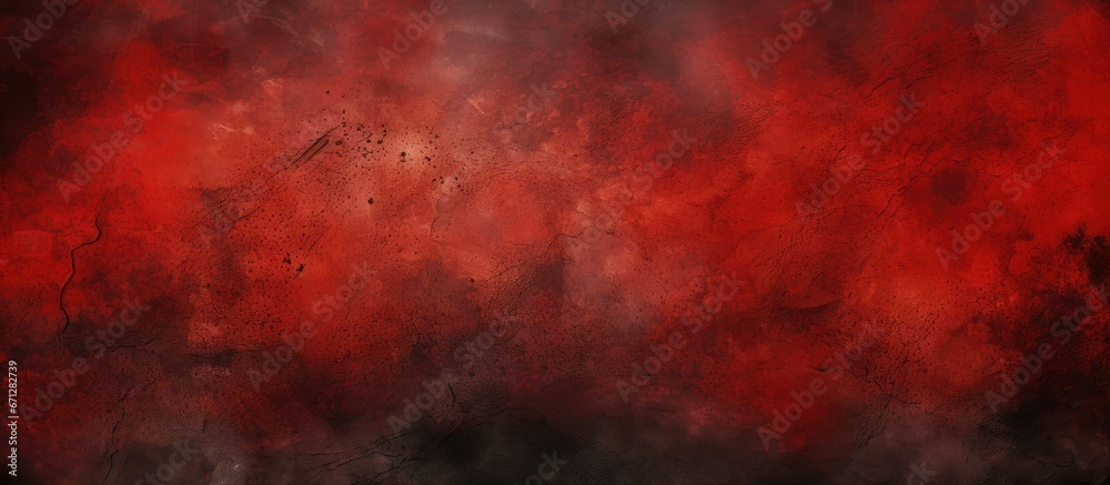 A red grungy background having an abstract appearance
