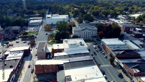 Aerial view of Lincoln County building in Lincolnton, NC photo