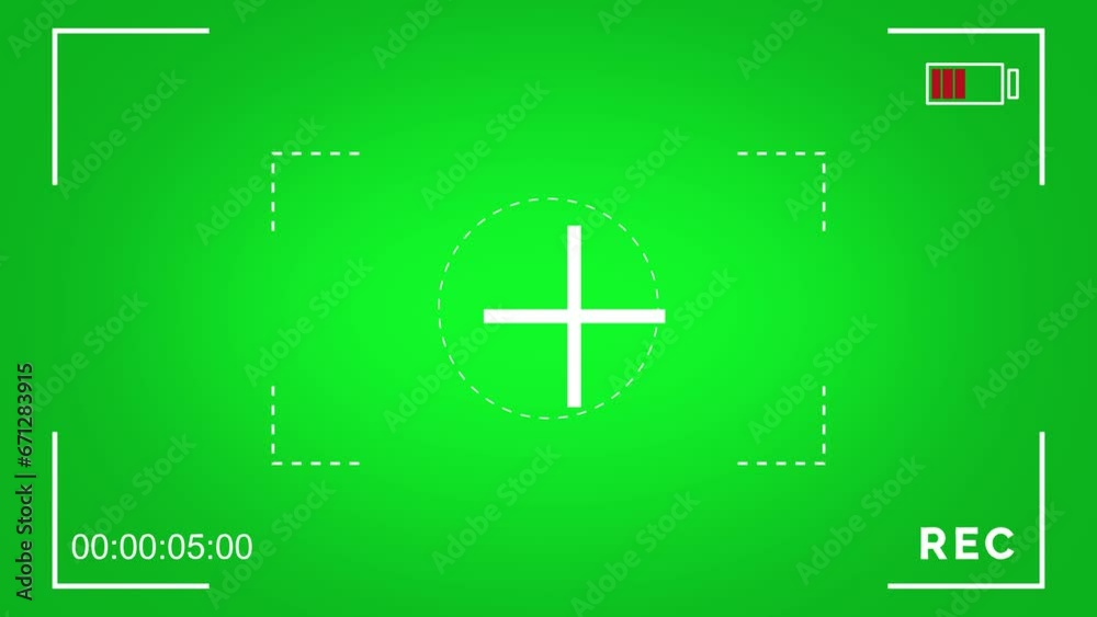 Camera recording screen overlay with alpha channel. DSLR camera frame