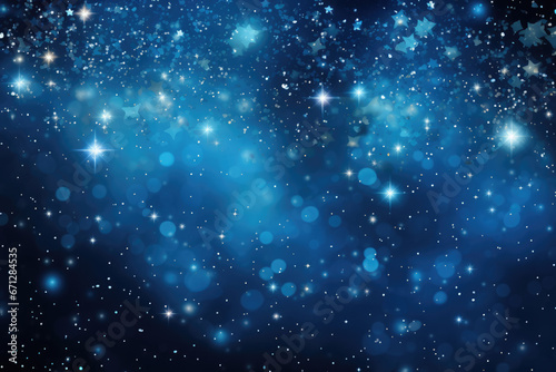 Abstract blue stars and lights wallpaper