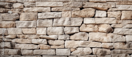A beige textured stone wall ideal for serving as a background