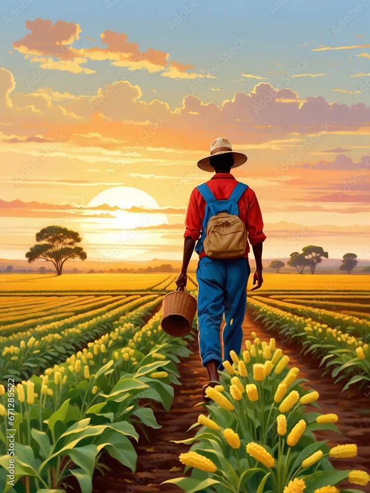 Fototapeta premium agricultural workers' day, harvest day