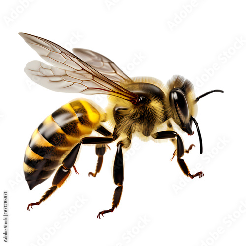 Bee on transparent background