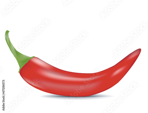 Chili pepper isolated on a white background. Vector illustration