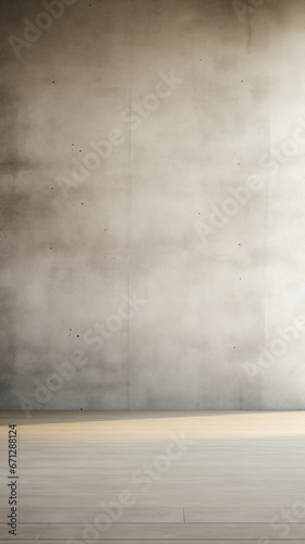 Blank concrete wall modern empty room