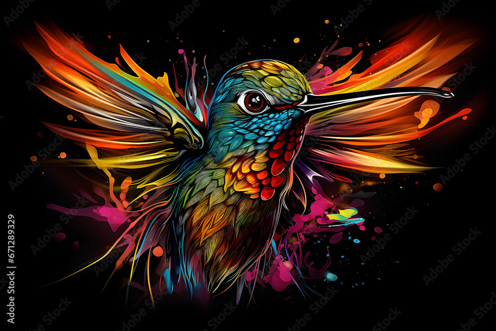 Abstract bird full of colors Abstract bird full of colors