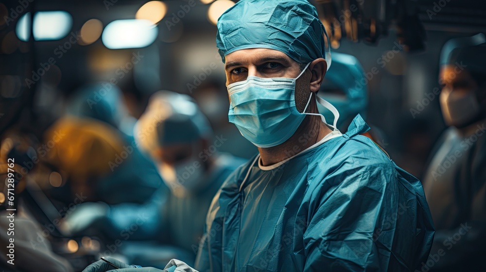 house surgeon with mask is ready for surgery house surgeon with mask is ready for surgery