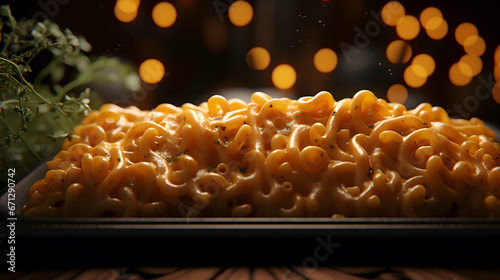 close up of cheesy creamy mac and cheese