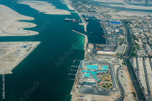 aerial view of the port area near dubai © IBRESTER