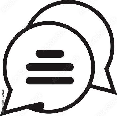 Clean and Minimalist Bubble Chat Line Icon