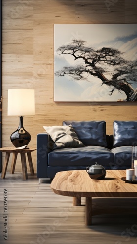 living room decorated with modren (UHD Wallpaper)