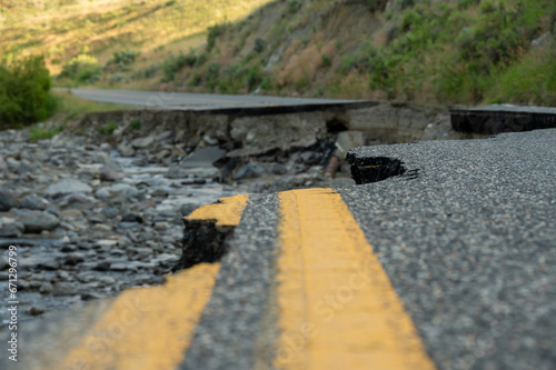 Broken Pavement Makes A New End Of The Road In Yellowstone