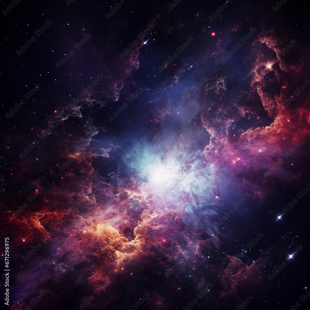 Obraz premium illustration of galaxy with stars and space dust in the universe