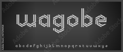 Abstract modern elegant alphabet with urban style template