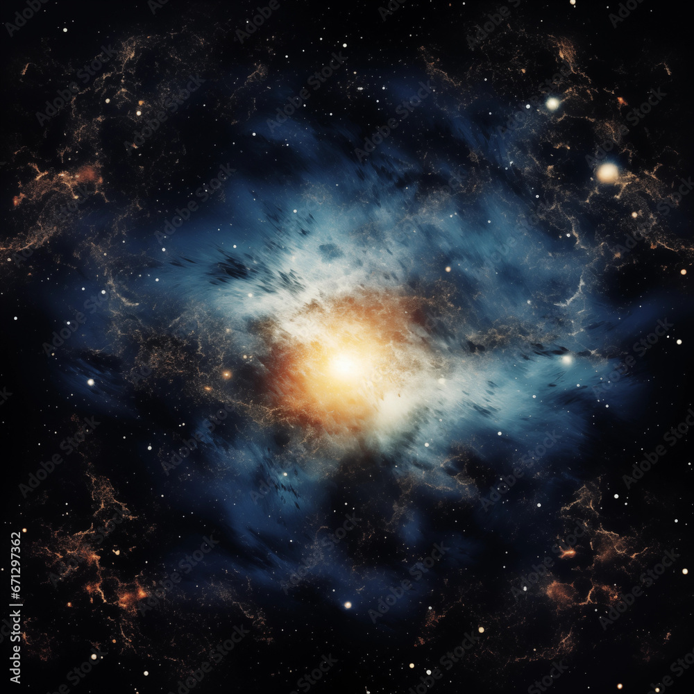 Naklejka premium illustration of galaxy with stars and space dust in the universe