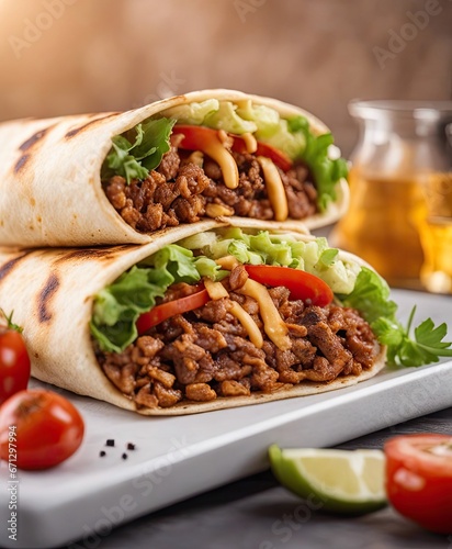 Authentic Shawarma Delights, sandwich, food photography, 