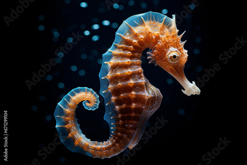 Exquisite aquatic equine  The Mediterranean Seahorse, Hippocampus guttulatus in its natural elegance © Saran