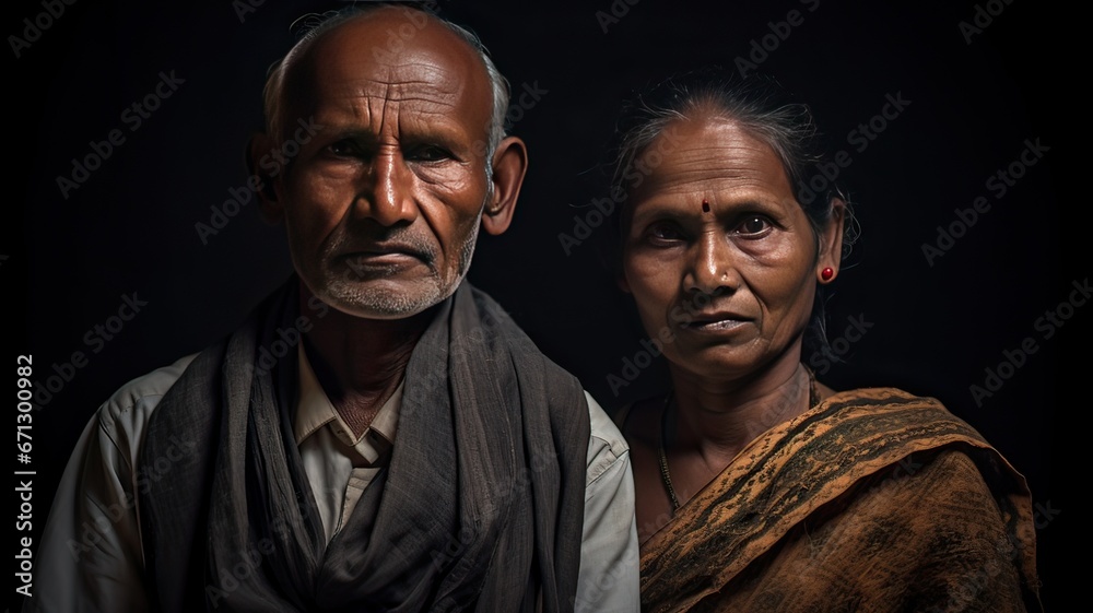 Close-up photograph of a middle-aged Bengali man and woman couple
Close-up photograph of a middle-aged Bengali man and woman couple