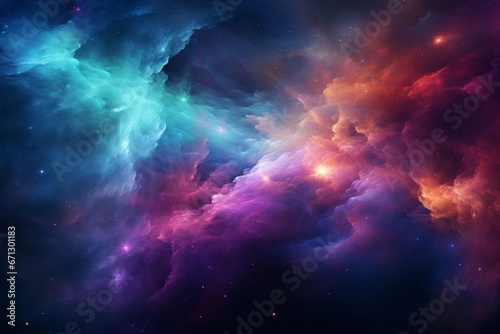 Soothing depiction of cosmic wonder, abstract, Generative AI © avrezn