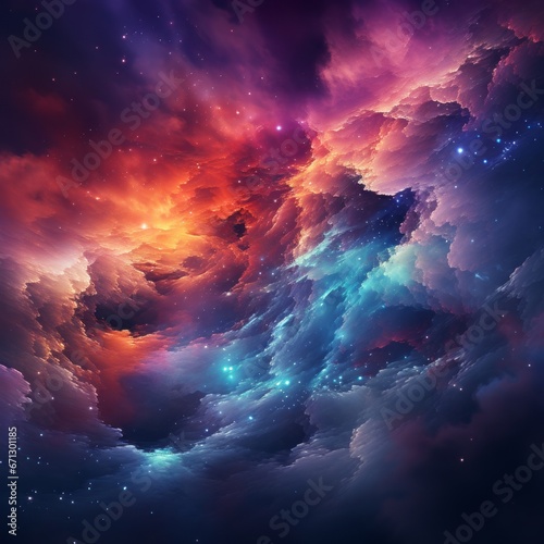 Soothing depiction of cosmic wonder  abstract  Generative AI