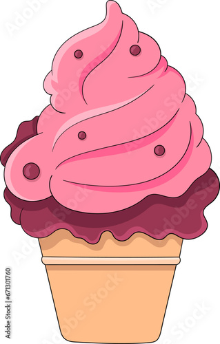 A yummy strawberry ice cream