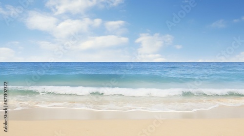 the ocean and sand on a sunny day © Amena