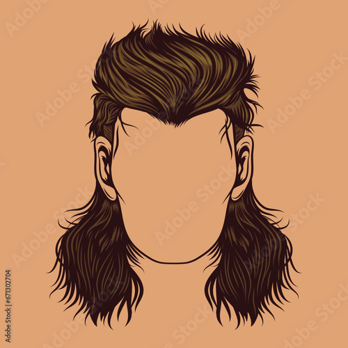 enhanced detailing of the mullet hair