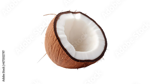 Coconut on transparent background