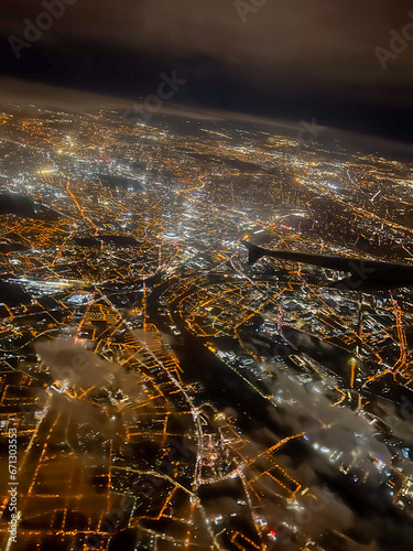 Parisian night from the plane