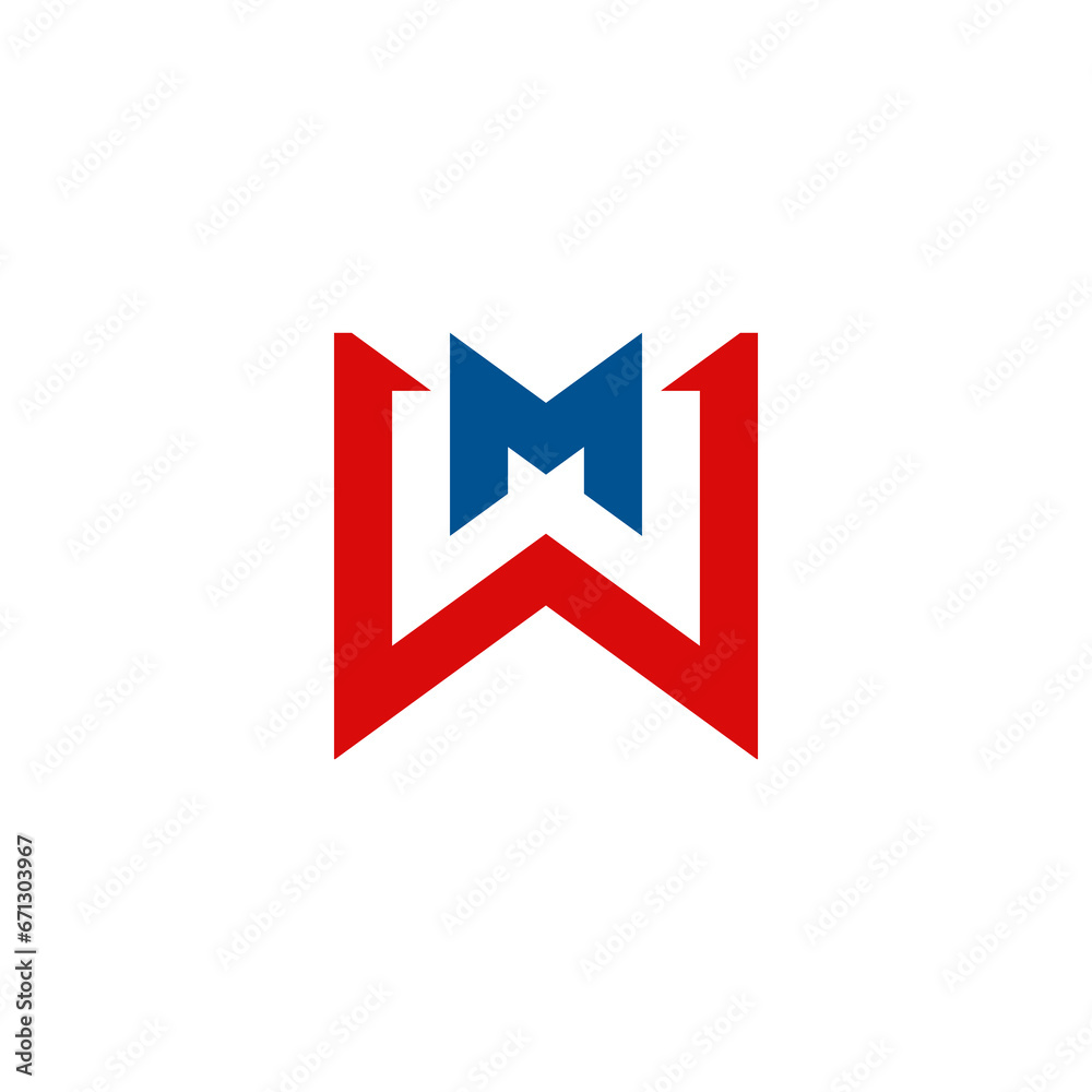 Letter M MW WM Monogram Logo Design Minimal Icon Letter M MW WM Monogram Logo Design Minimal Icon