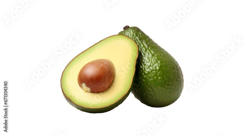 Avocado on transparent background