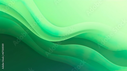 Abstract green banner background fluid shapes and l