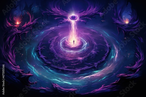 Whirling vortex elementals, conjuring powerful storms with their elemental prowess - Generative AI