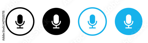 Microphone icon set