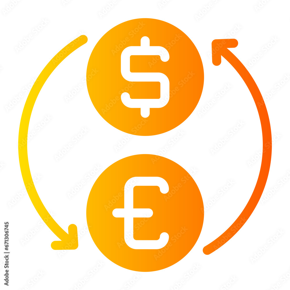currency gradient icon currency gradient icon