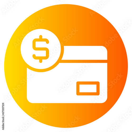 credit card gradient icon