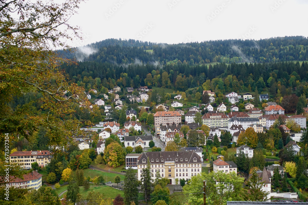 View of Le Locle city in Switzerland 