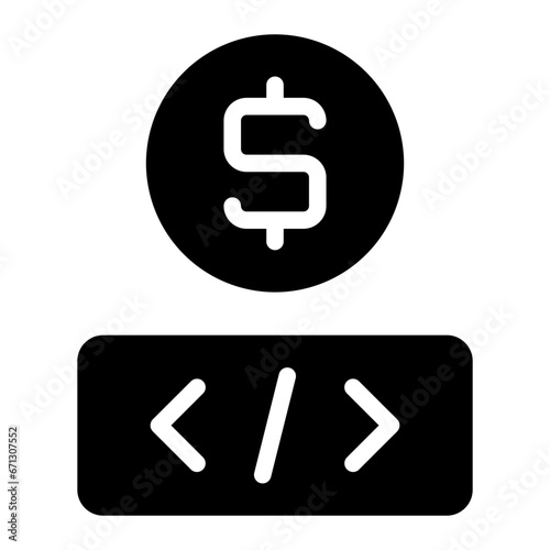 coding glyph icon