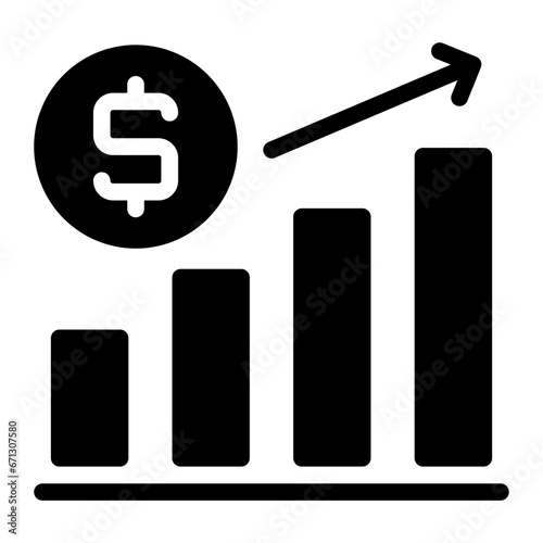 profit glyph icon